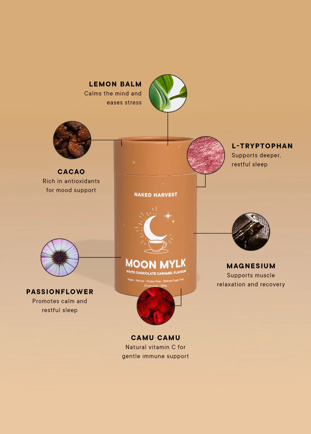 White Choc Caramel Swirl Moon Mylk - NU Harvest