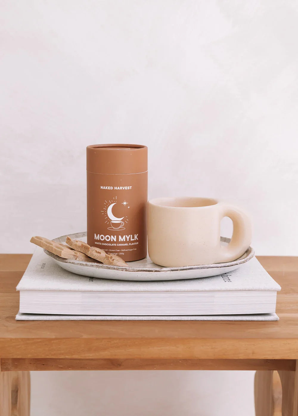 White Choc Caramel Swirl Moon Mylk - NU Harvest