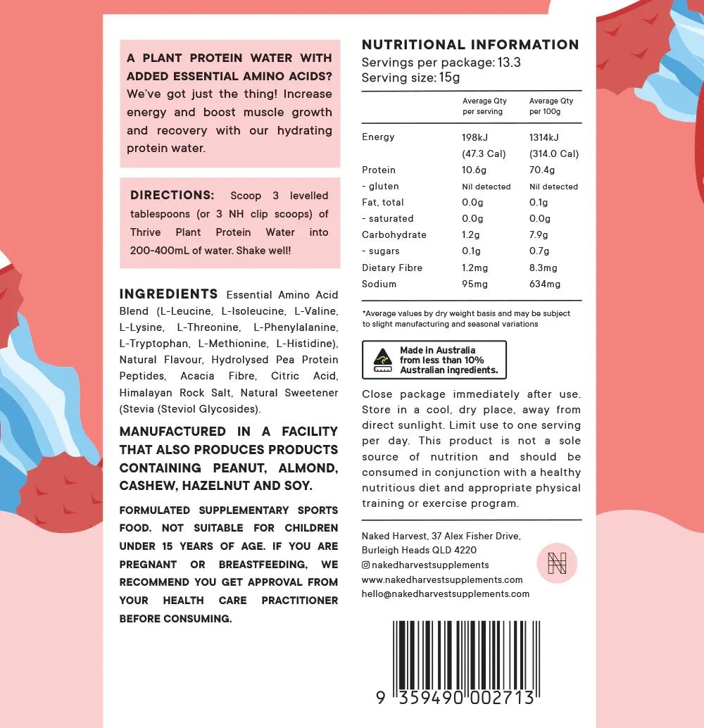 Lychee Strawberry Plant Protein Water - NU Harvest