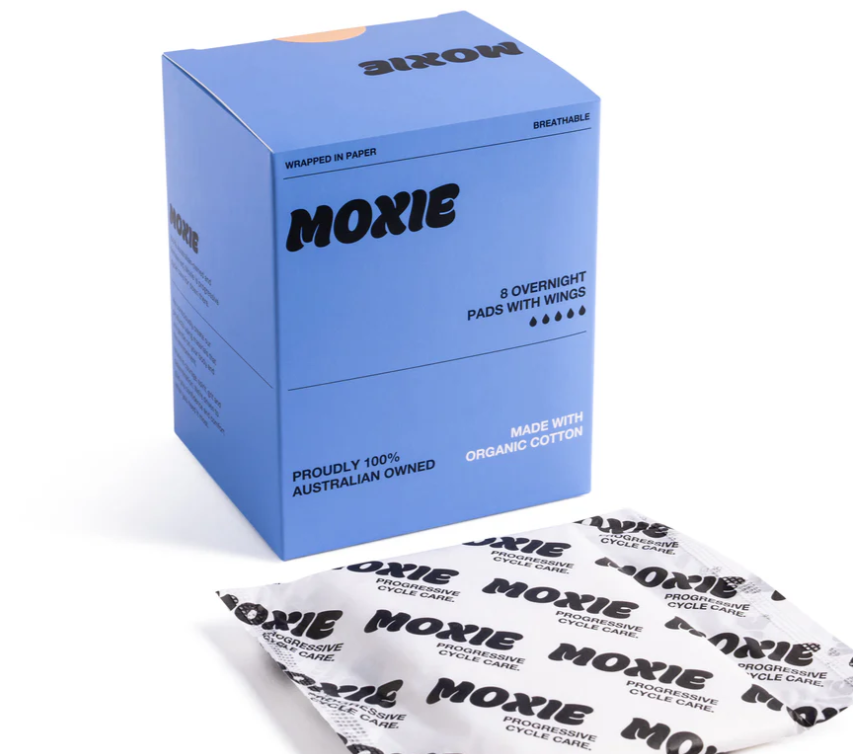 100% Organic Cotton Winged Pads NIGHT 8pk - Moxie