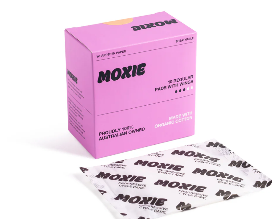 100% Organic Cotton Winged Pads REG 10pk - Moxie