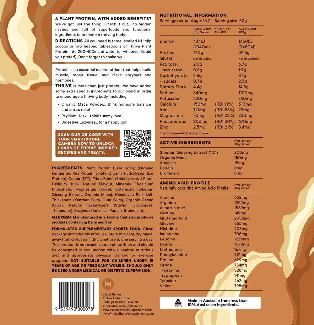 Chocolate Swirl Plant Protein - NU Harvest