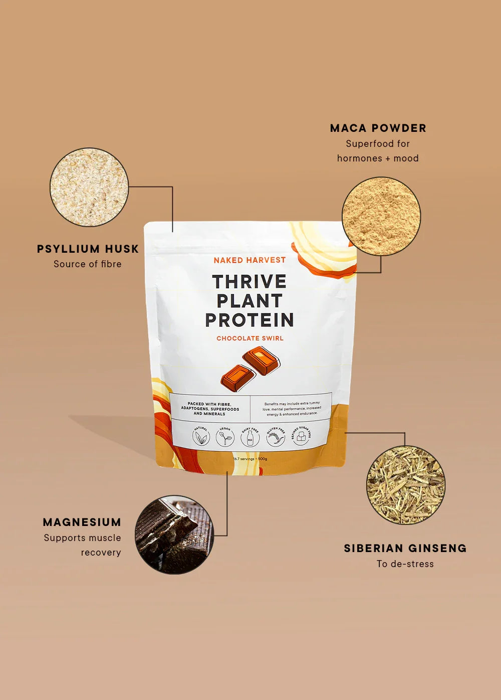 Chocolate Swirl Plant Protein - NU Harvest