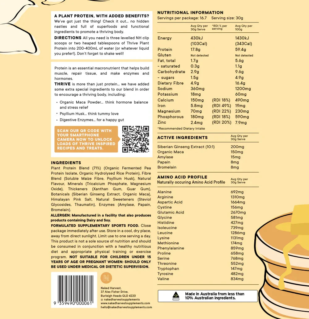 Vanilla Plant Protein 300g - NU Harvest